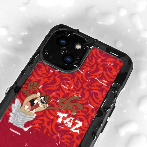 Looney Tunes Tasmanian Devil Swirl iPhone 15 Plus Waterproof Case